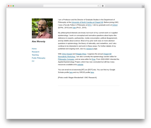 WP theme Publish - alexworsnip.com