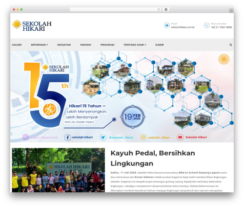 Education Pack WordPress theme design - hikari.sch.id