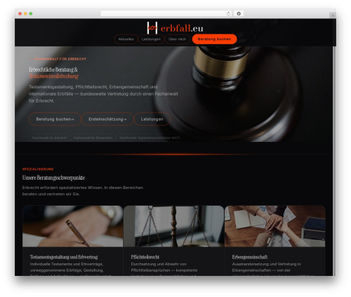Erbfall WordPress theme - erbfall.eu