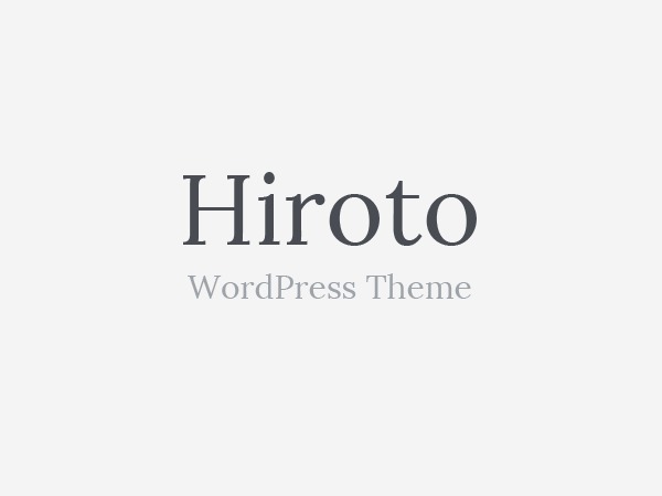 Hiroto WordPress theme