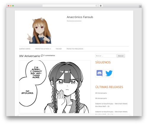 Tiny Framework theme WordPress - anacronico-fansub.es