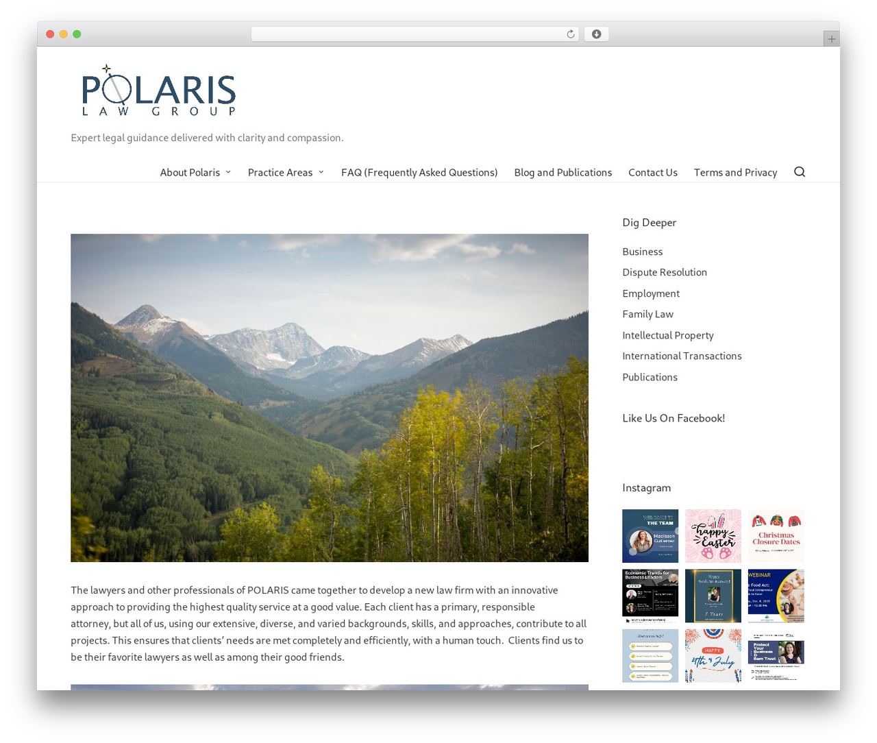 WordPress theme Sinatra - lawpolaris.com