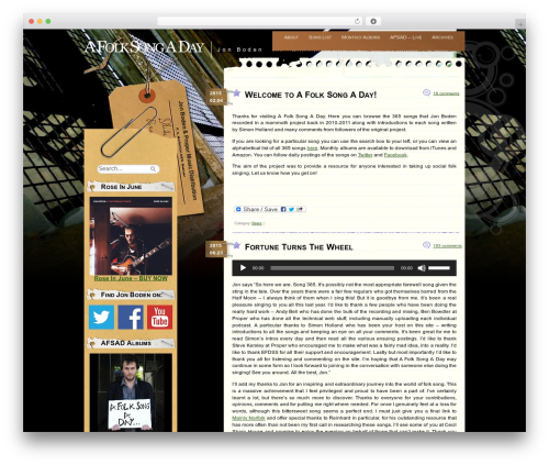 Comment Central theme WordPress - afolksongaday.com