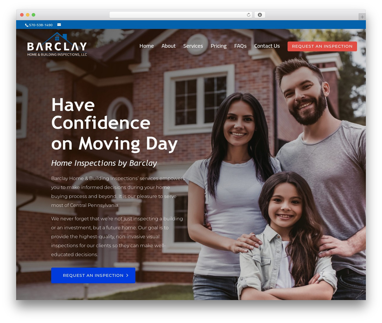 Divi WordPress theme - barclayhomebuildinginspections.com
