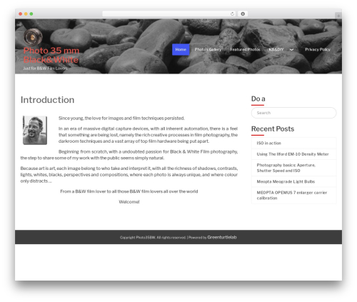 elemento WordPress page theme - photo35bw.com