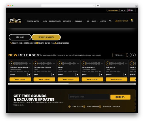 Sonaar music pro WordPress plugin - www.goataudio.com