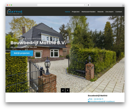 WordPress theme Versatile - bouwbedrijf-matthe.nl