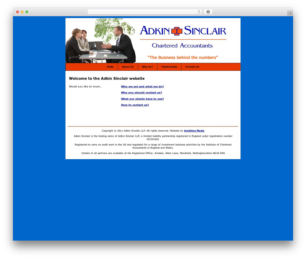 WordPress theme Adkin Sinclair - adkinsinclair.co.uk
