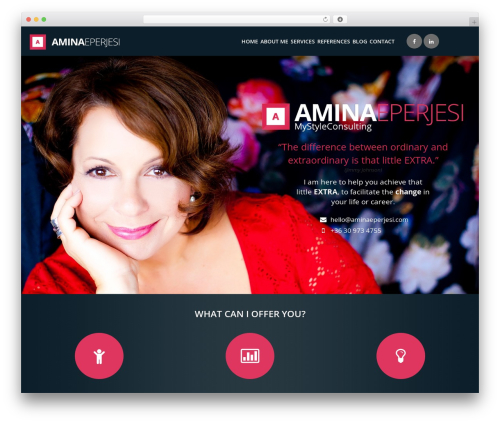 WordPress theme Amina - aminaeperjesi.com