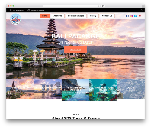 WordPress theme Efora - sdstours.com