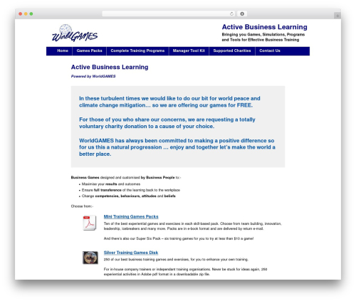 Basic business WordPress theme - active-business-learning.com