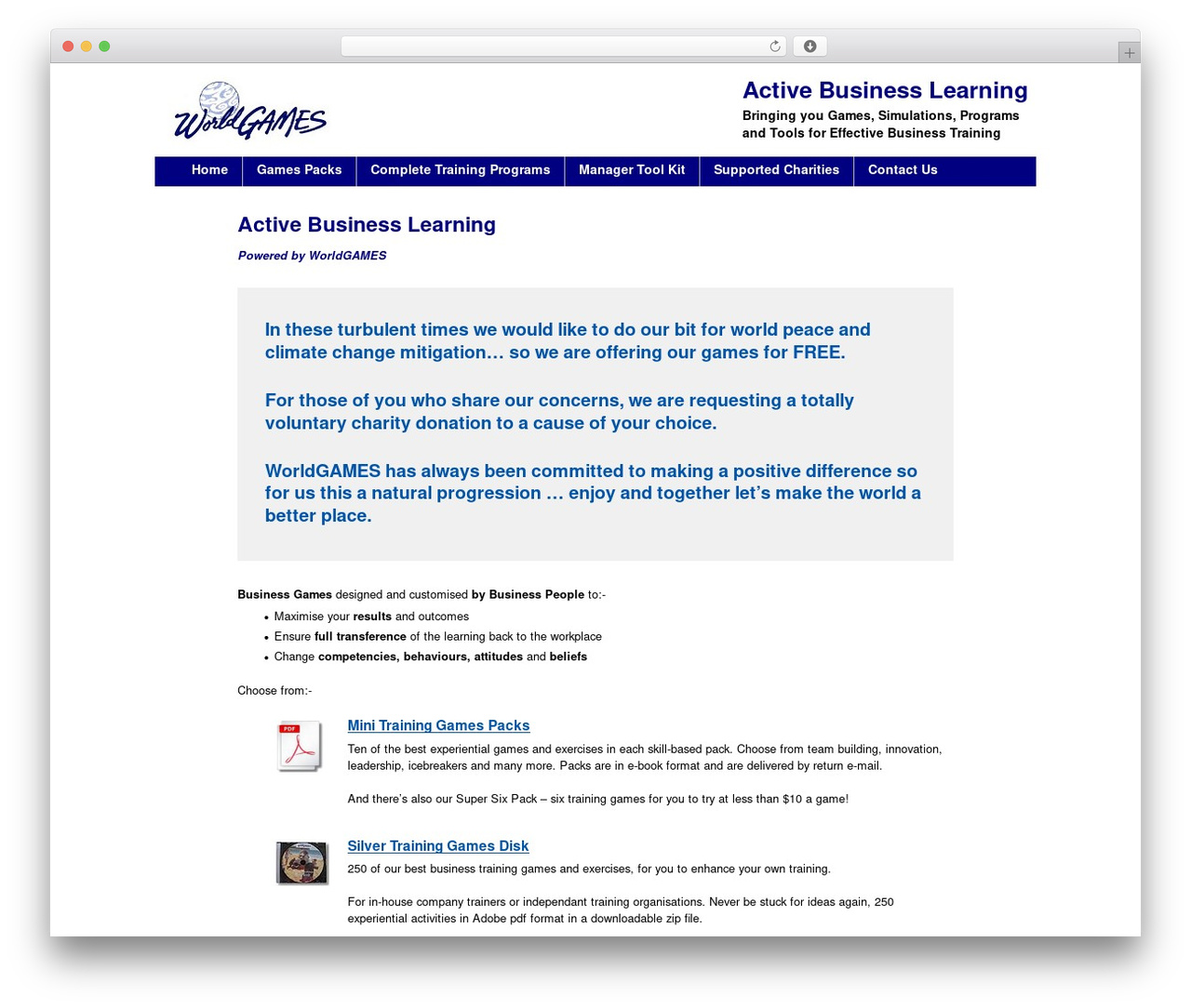 Basic business WordPress theme - active-business-learning.com