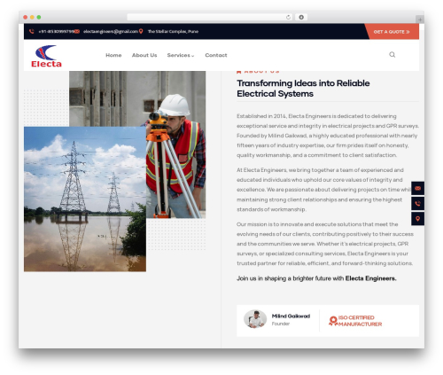 Constix WordPress theme - electa-engineers.com