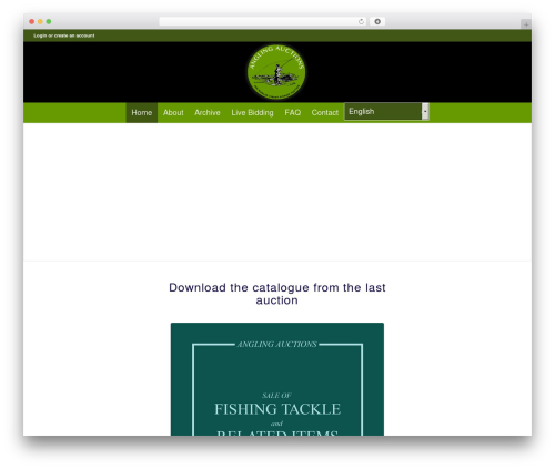 Control Panel theme WordPress - anglingauctions.com