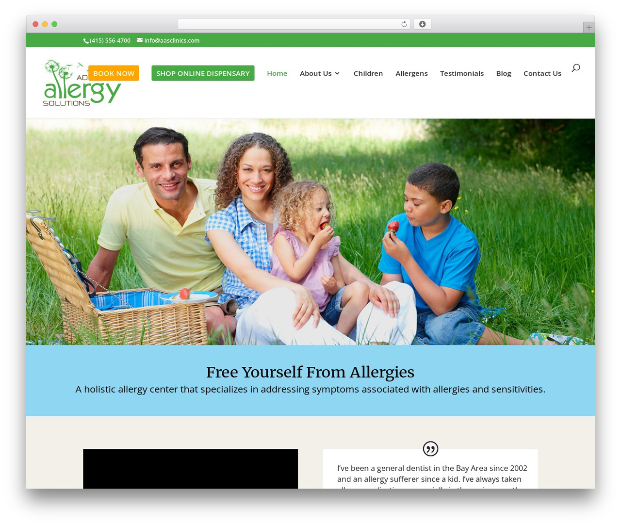 Divi theme WordPress - aasclinics.com