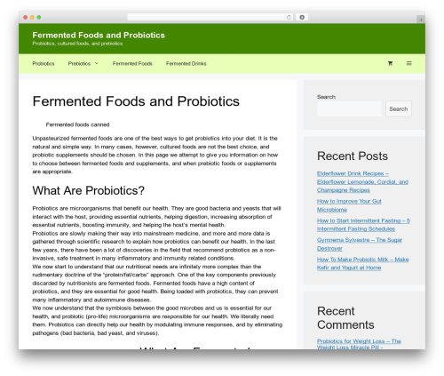 GeneratePress WordPress template free - fermented-foods.com