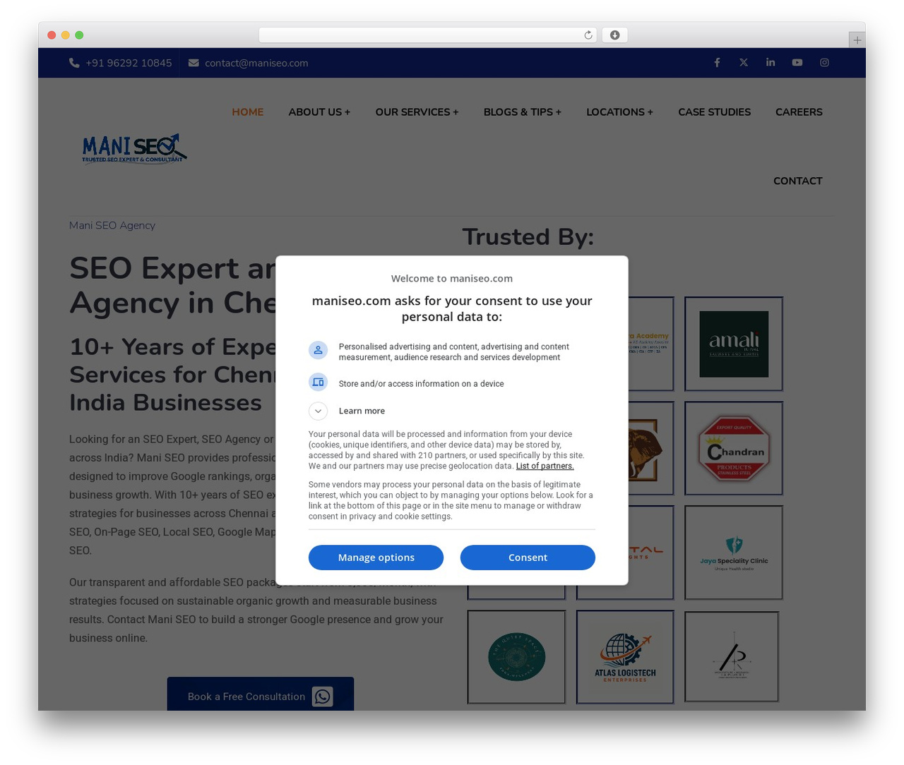 Optimax WordPress theme - maniseo.com