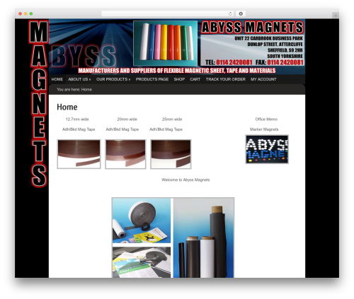 Therapy WordPress theme design - abyssmagnets.com