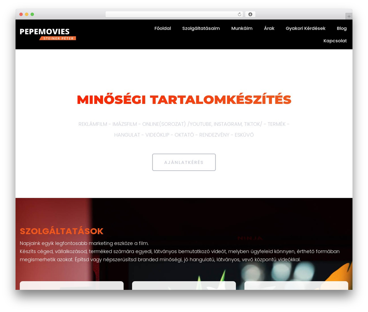 Trydo WordPress theme - pepemovies.hu