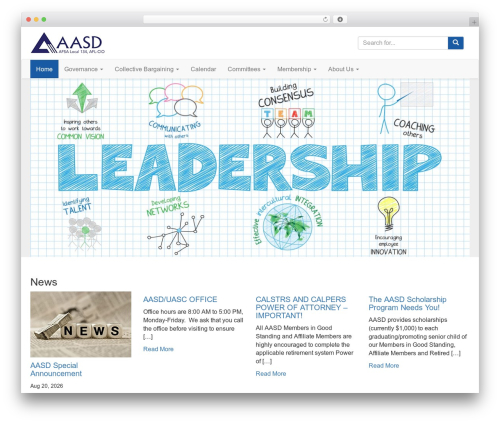 WordPress theme AASD - aasdcs.org