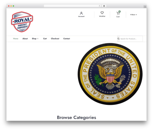 WordPress theme Bascart - royal-badges.com