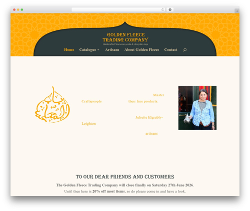 WordPress theme Divi - goldenfleecetrading.co.uk