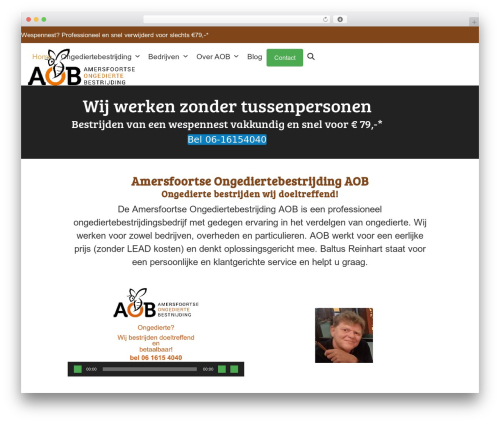 AOB WordPress theme - amersfoortseongediertebestrijding.nl
