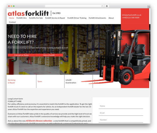 Bb sticky column WordPress plugin - atlasforklift.co.uk