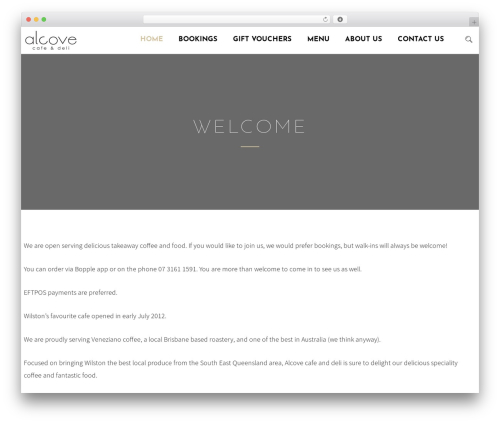 Despero WordPress theme - alcovecafe.com.au