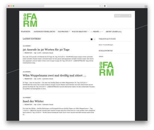 Sight WordPress theme - afarm.de
