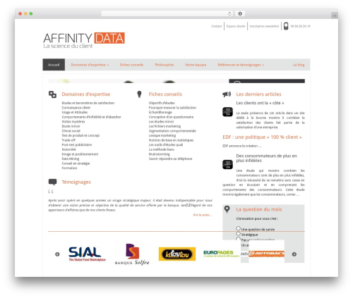 Theme WordPress Affinity Data 2012 - affinity-data.com