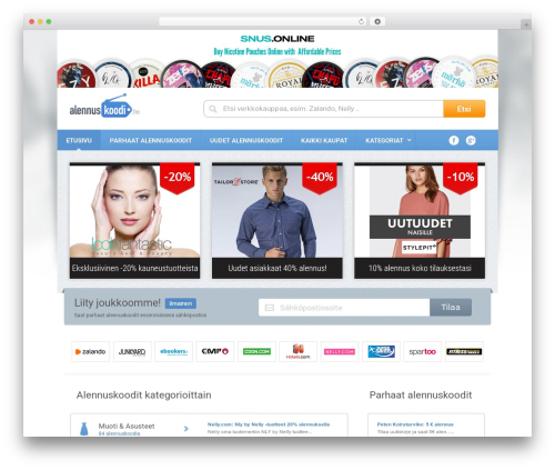 WordPress theme Clipper - alennuskoodi.fm
