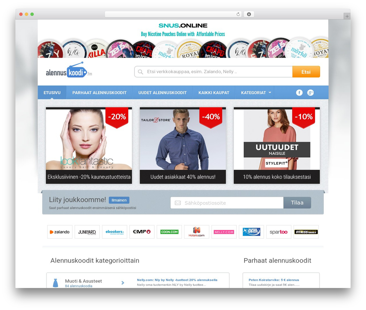 WordPress theme Clipper - alennuskoodi.fm