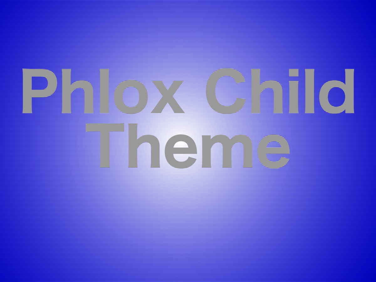 WordPress theme Phlox Child