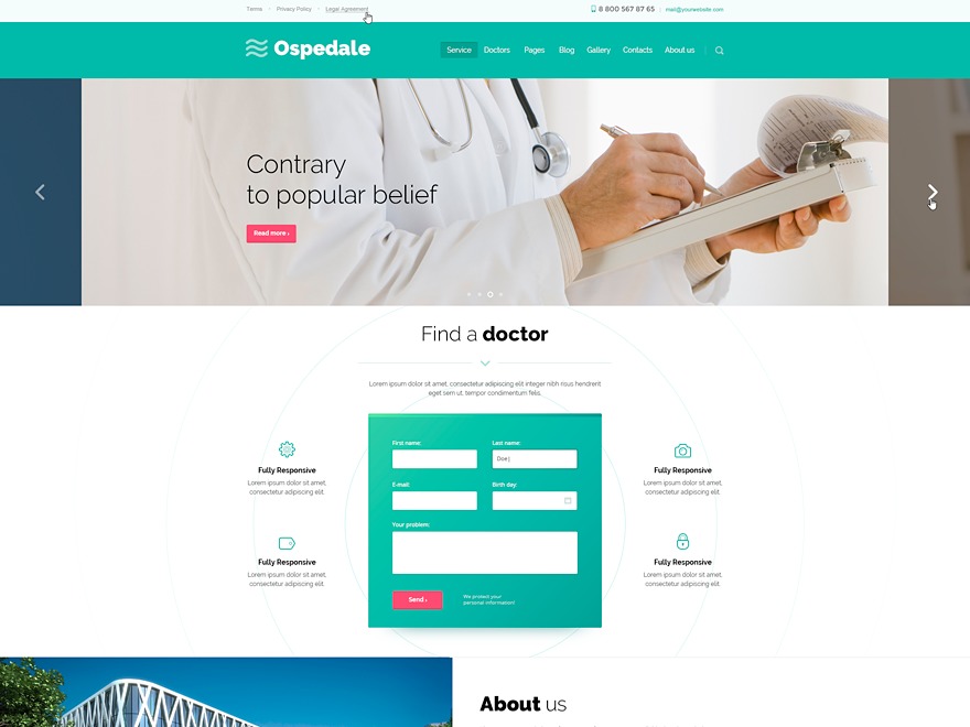 WP theme Ospedale Wordpress Theme by CRIK0VA / ALETHEMES.COM