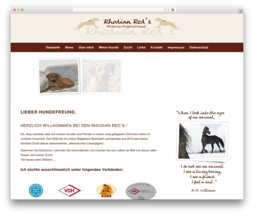 Charisma WordPress theme - rhodianreds.de