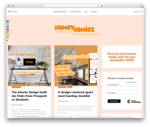 Ruki theme WordPress - homeyhomies.com
