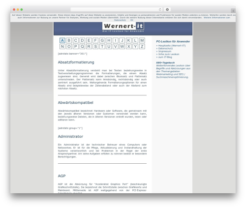 WordPress Default WordPress theme - wernert-it-lexikon.de