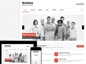 WordPress theme Quickess Corporate WordPress Theme by CanYigit