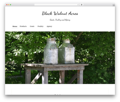 WP theme Embla - blackwalnutacres.com