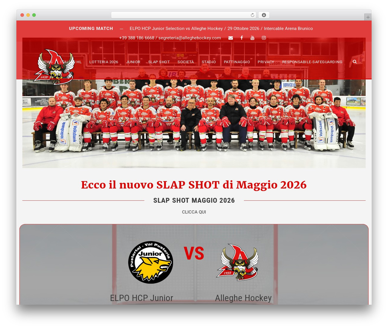 BigSlam theme WordPress - alleghehockey.com