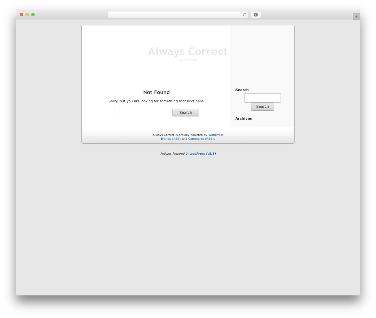 Default WordPress theme - alwayscorrect.com Default WordPress theme - alwayscorrect.com