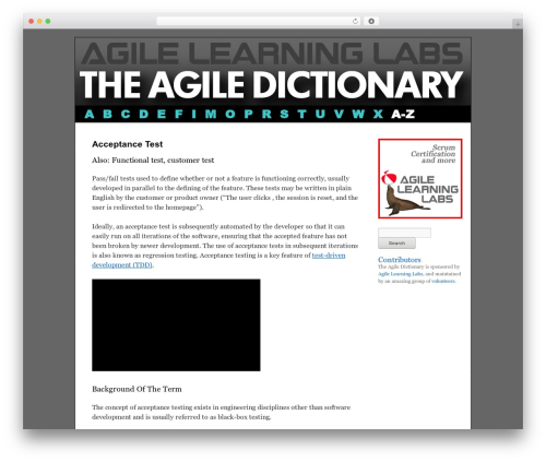 Dictionary WP theme - agiledictionary.com