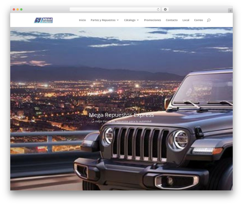 Divi theme WordPress - megarepuestosexpress.com