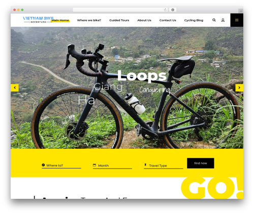 Getaway WordPress theme - vietnambikeadventure.com