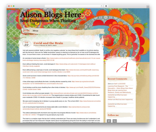 Matala WordPress theme - alisonblogs.com/wordpress