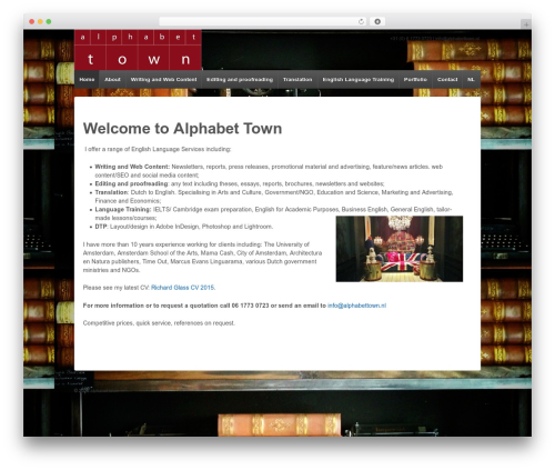 Responsive free WordPress theme - alphabettown.nl