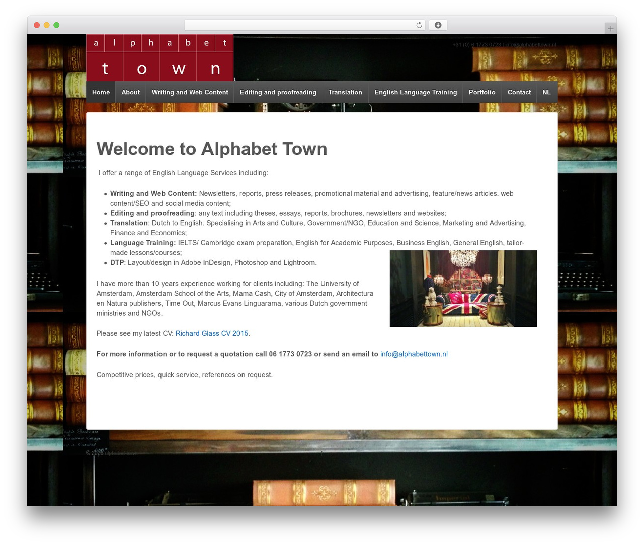 Responsive free WordPress theme - alphabettown.nl