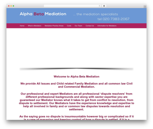 WordPress theme ABM - alphabetamediation.co.uk