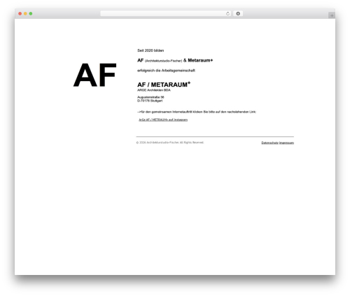 WordPress theme OneStudio - architekturstudio-fischer.de